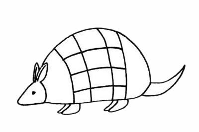 穿山甲简笔画图片