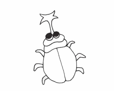 甲虫简笔画图片