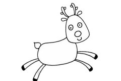 可爱鹿的简笔画步骤教程及图片大全