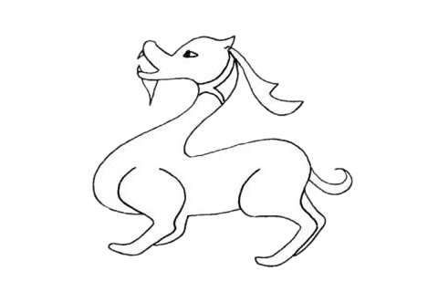 麒麟简笔画图片大全作品四