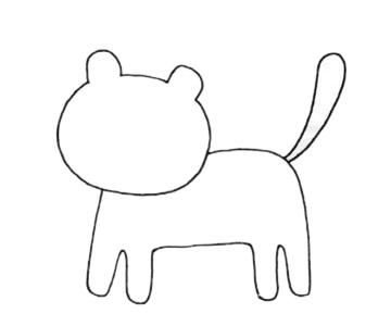 幼儿简笔画豹子的简单画法步骤图解