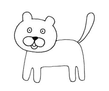 幼儿简笔画豹子的简单画法步骤图解