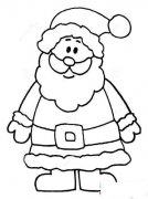 小学生圣诞老人正面简笔画图片