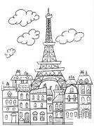 埃菲尔铁塔风景简笔画步骤图片大全