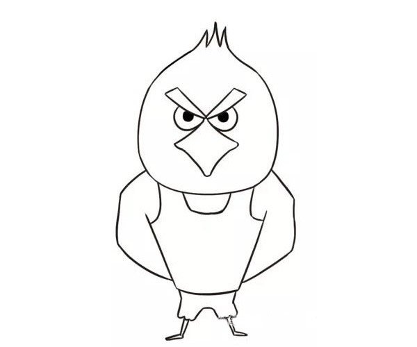 卡通老鹰简笔画