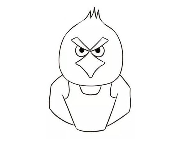 卡通老鹰简笔画