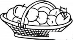 教你画一篮子苹果简笔画