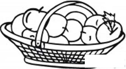 一篮子苹果简笔画