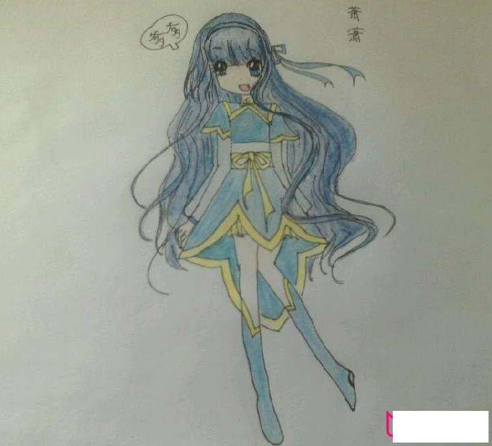 斗破苍穹简笔画大全,萧潇简笔画