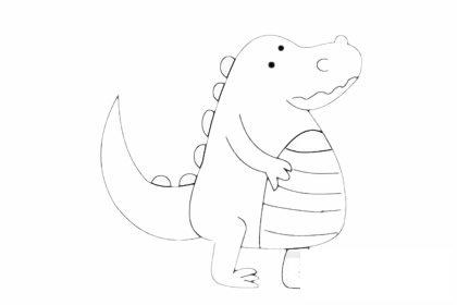 似鳄龙简笔画图片大全作品三