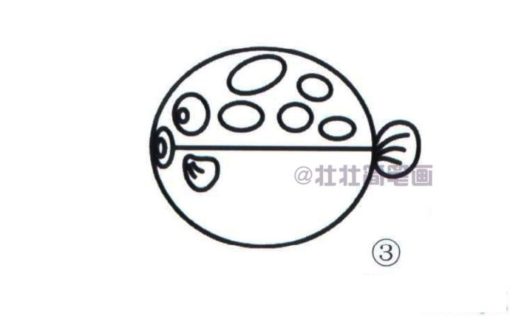 河豚鱼简笔画画法_怎么画河豚鱼的简笔画