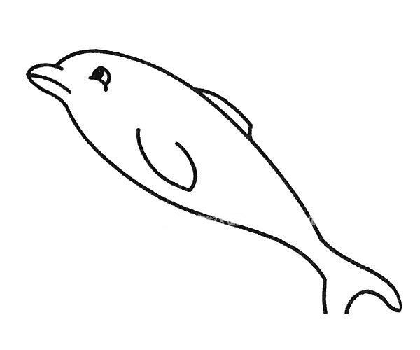 6款可爱的海豚简笔画图片