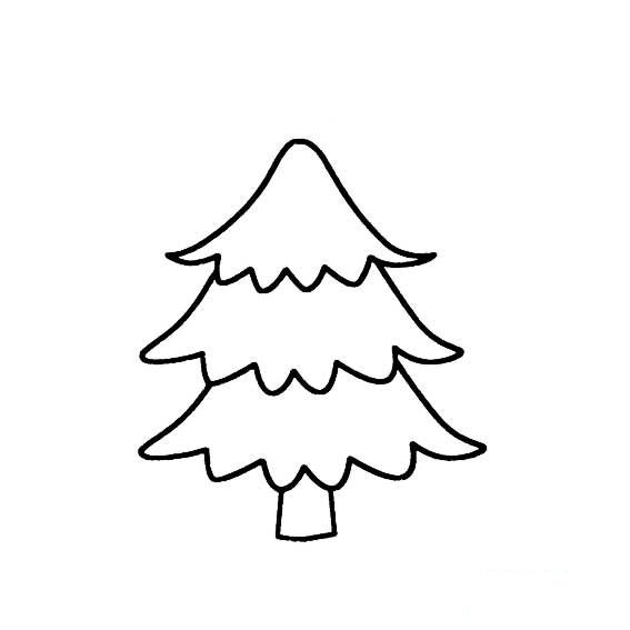 塔松树的简单画法1