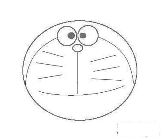 机器猫头像简笔画图片