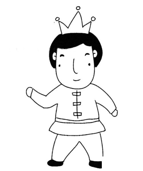 各种形象的王子简笔画图片