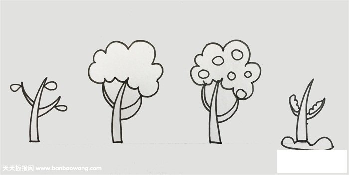 春夏秋冬怎么画