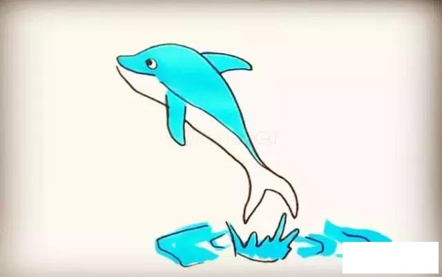 海豚简笔画