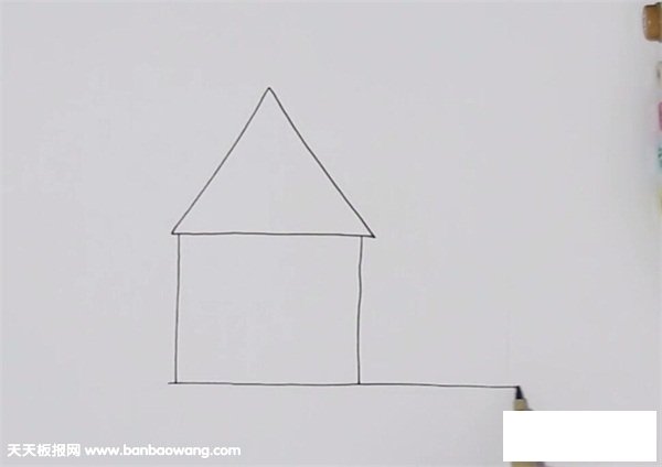 村舍房屋简笔画