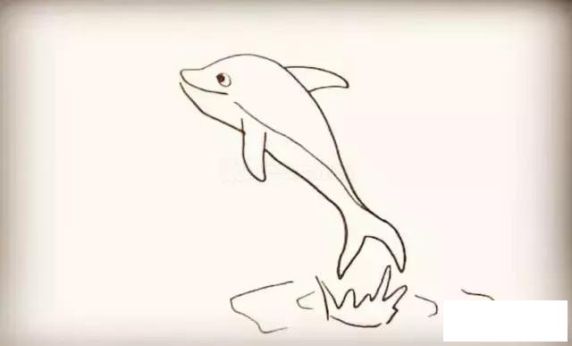 海豚简笔画