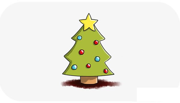 圣诞树简笔画
