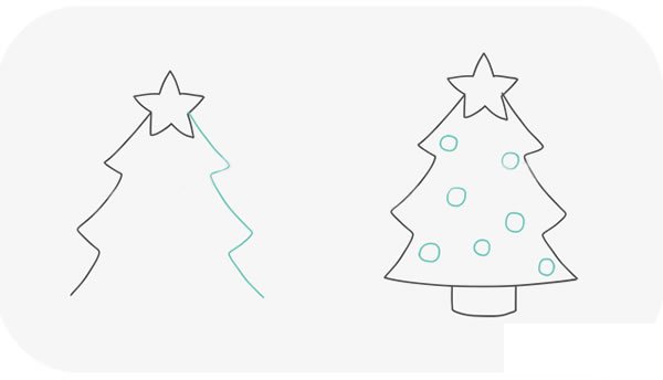 圣诞树简笔画