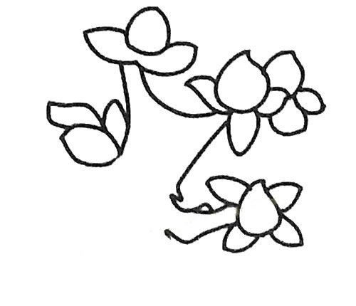 桃树简笔画图片