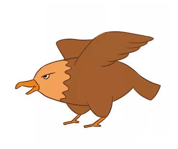 卡通老鹰简笔画图片2