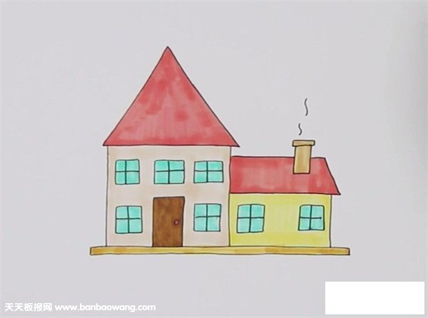 村舍房屋简笔画