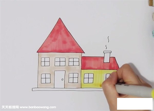 村舍房屋简笔画