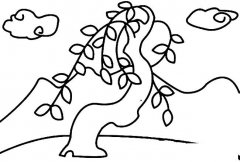 山下柳树植物简笔画步骤图片大全