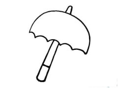 怎么画幼儿小雨伞简笔画的教程