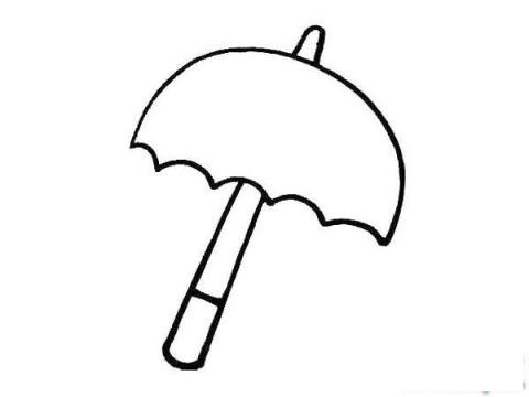 幼儿小雨伞简笔画