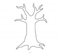 没有叶子的大树简笔画图片