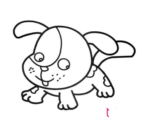 1一6年级画画图片大全，可爱的小狗简笔画