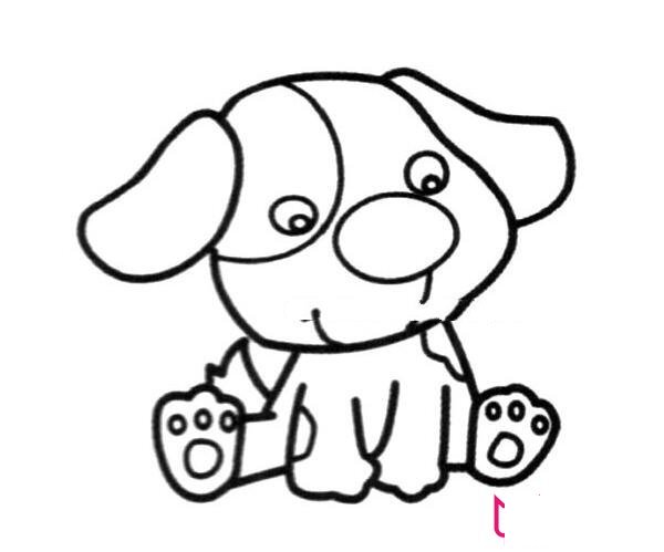 1一6年级画画图片大全，可爱的小狗简笔画