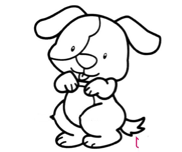小狗简笔画图片大全，可爱的小狗怎么画