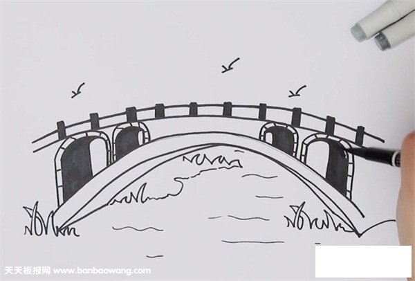 简单的赵州桥怎么画