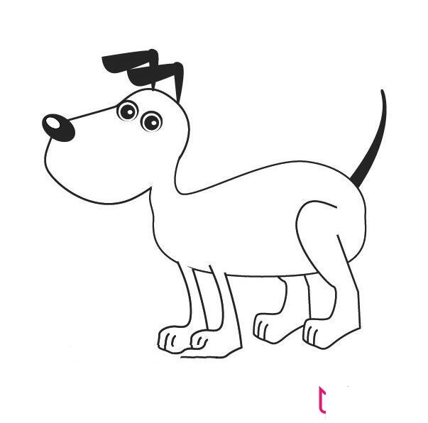 小狗简笔画图片大全，可爱的小狗怎么画