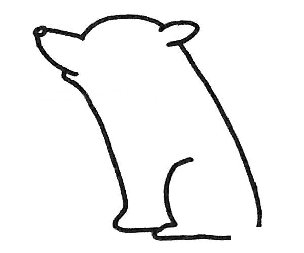 卡通狼简笔画步骤图解教程