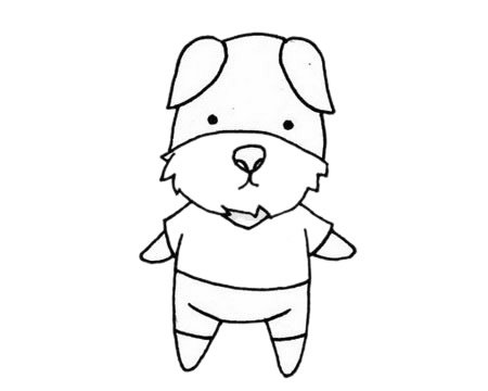 雪纳瑞简笔画图片