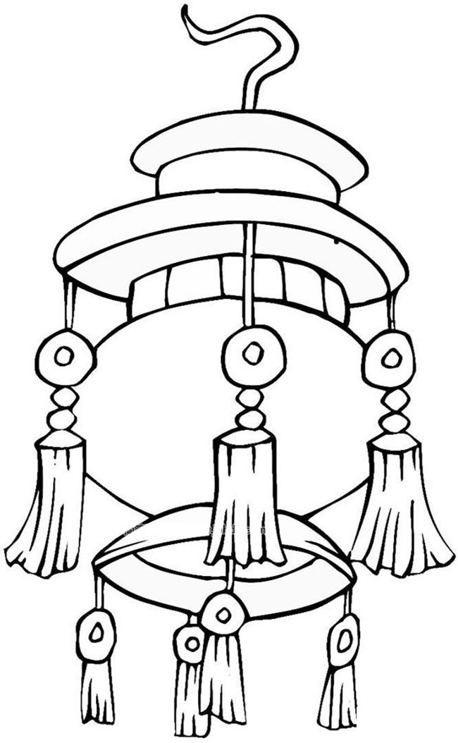 春节灯笼物品简笔画步骤图片大全