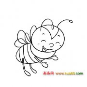 打招呼的蜜蜂简笔画1