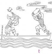 破釜沉舟简笔画