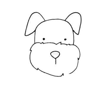 雪纳瑞简笔画图片