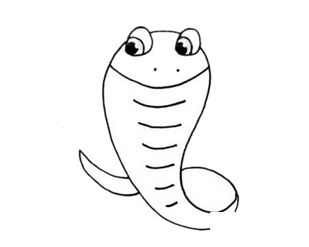 眼镜蛇简笔画图片