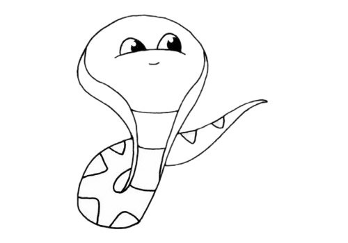 眼镜蛇简笔画图片