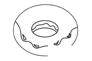 甜甜圈简笔画图片步骤四