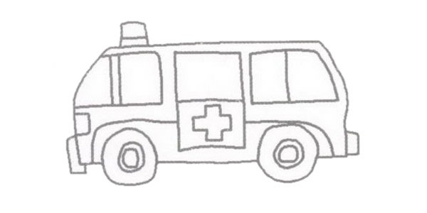 救护车简笔画图片