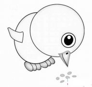 小鸡啄米简笔画