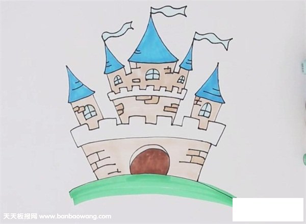 迪士尼城堡简笔画